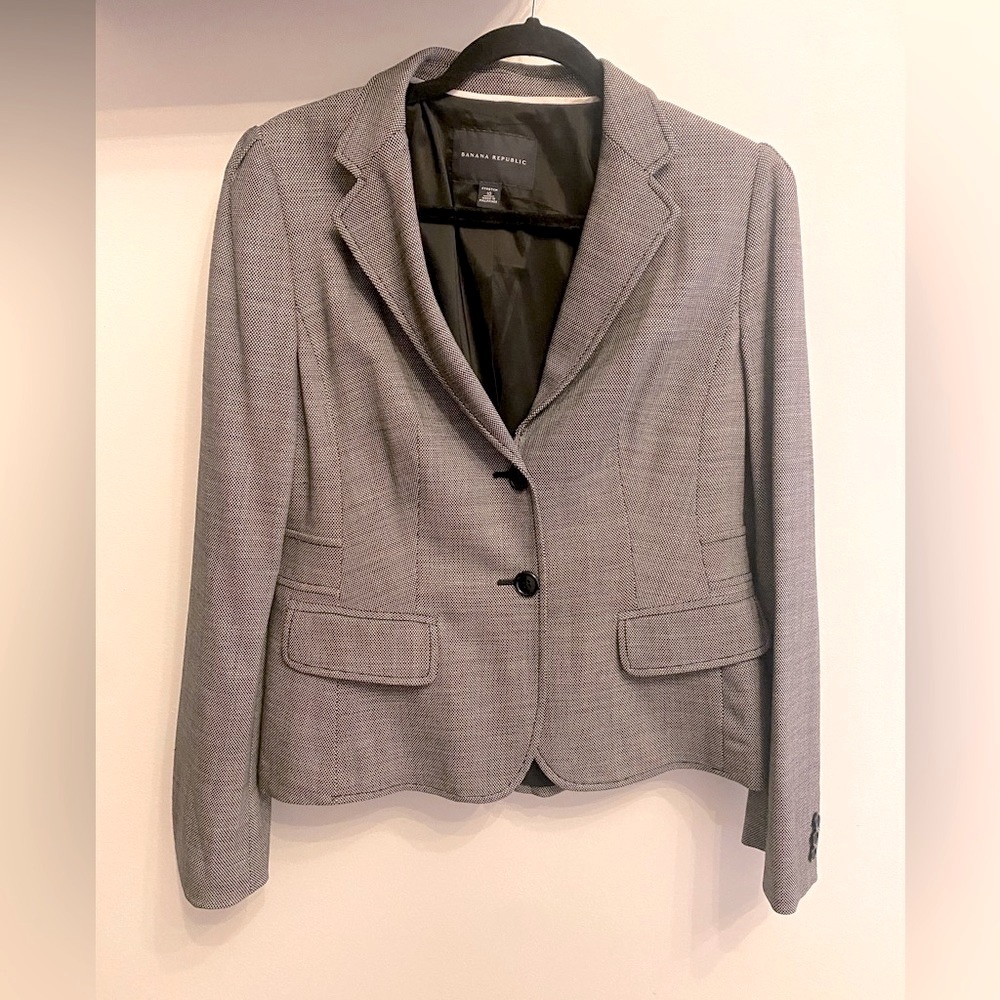 Banana Republic Feminine Checkered Blazer